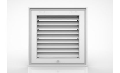 Return grille with fixed blades at 45 degrees of deflection