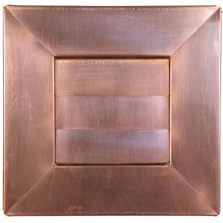 Copper Low Profile Louvered Dryer Vent - Exhaust Vent