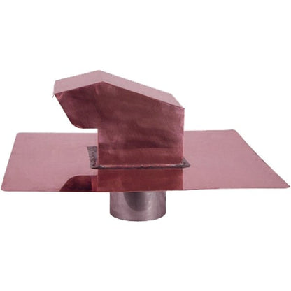 The Thunderbird Rooftop Dryer Vent features a copper slanted hood and flat base, making it easy to install on your roof for proper ventilation.
